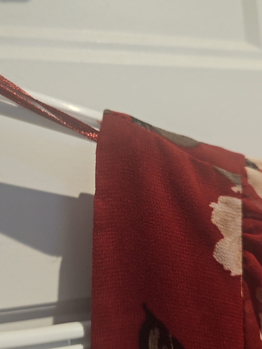 Dynamite Burgundy Floral Scoop-Neck Blouse - Picture 7 of 8